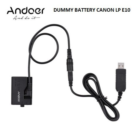 [Expert] Original Andoer to Canon DC Coupler Dummy Battery LP-E10 LP E10