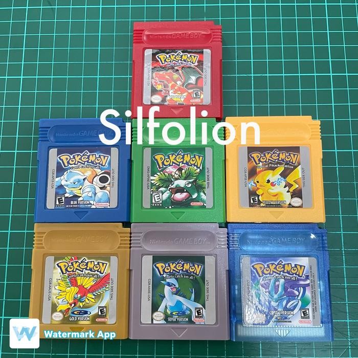 Pokemon Red Blue Yellow Silver Gold Crystal Gameboy GBC GBA Nintendo