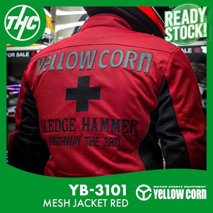 Ready Yellowcorn Yb-3101 Red Mesh Jacket Jaket Motor Touring Yb 3101 Ready
