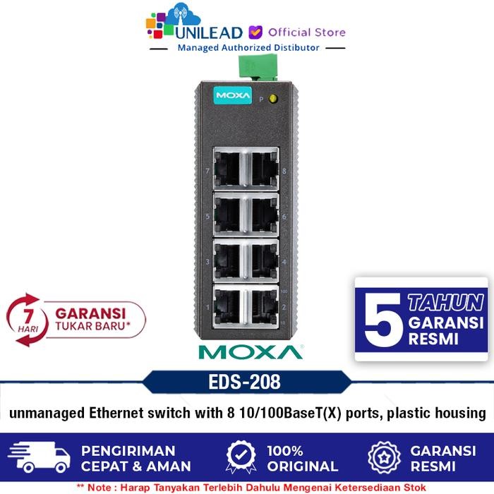 Promo Moxa Eds-208 Switch Jaringan 8-Port Untuk Otomasi Industri