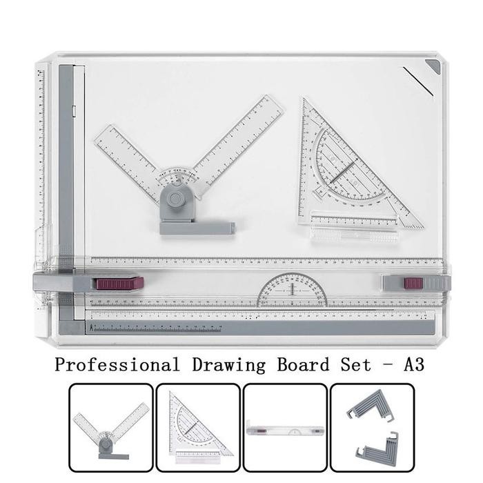 

Cuci Gudang A3 Professional Drawing Board Table Top Architects Technical Design Drafting Parallel
