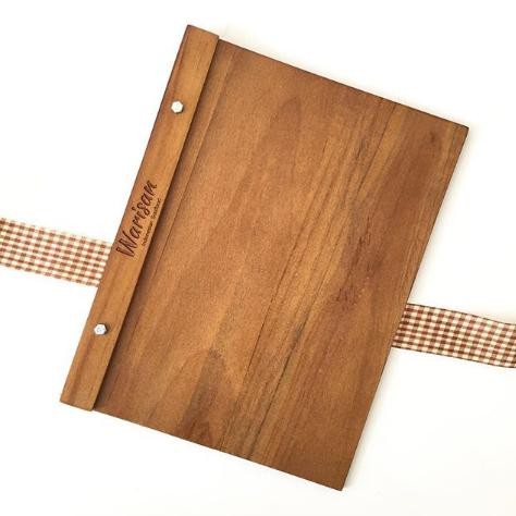 

Cuci Gudang Menu Board Solid Teakwood A4 Free Engrave