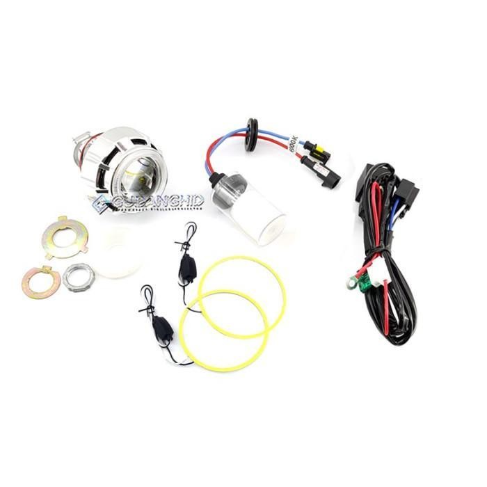 Lampu Projector Motor HID Projie Bulat Vahid AES Super Mini MH1 Car