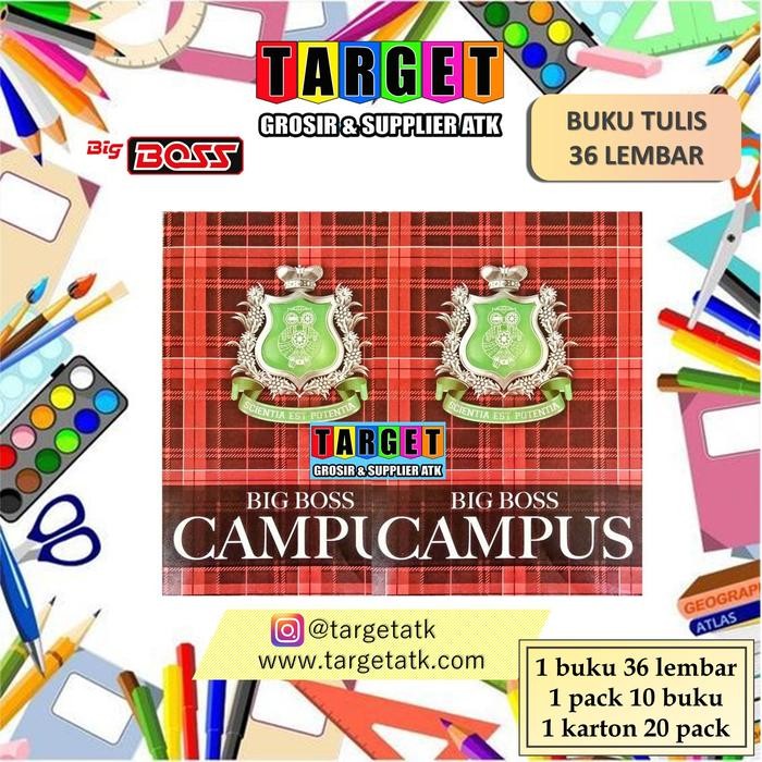 

Product Laris Buku Tulis Campus Big Boss 36 Lembar / Bbo 36 (10 Buku)