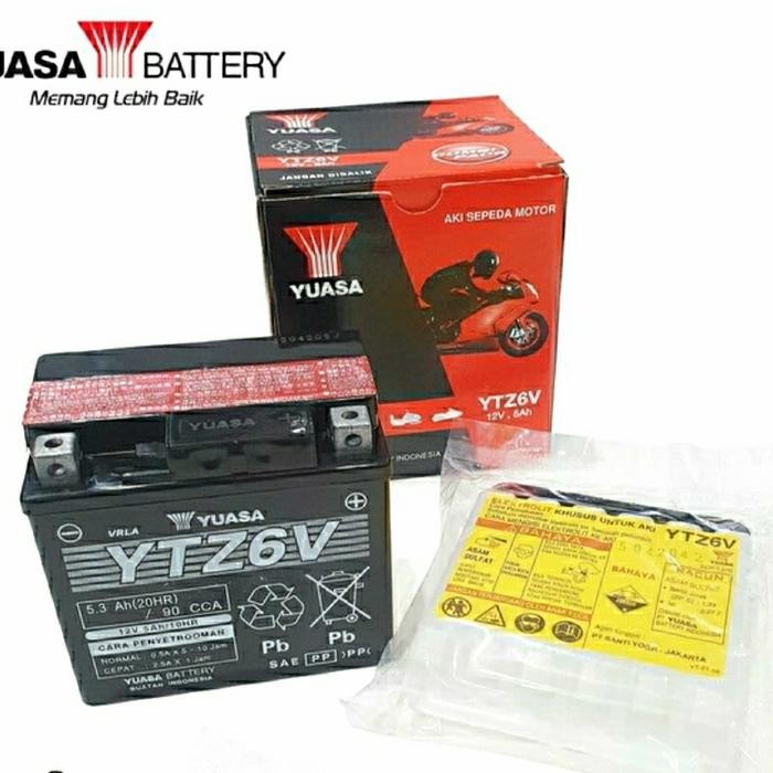YTZ6V YUASA AKI MOTOR SATRIA FU
