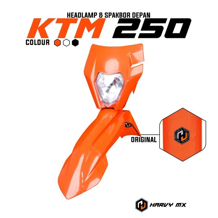 HARVYMX Spakbor Depan Headlamp Standar Lampu Depan KTM 250
