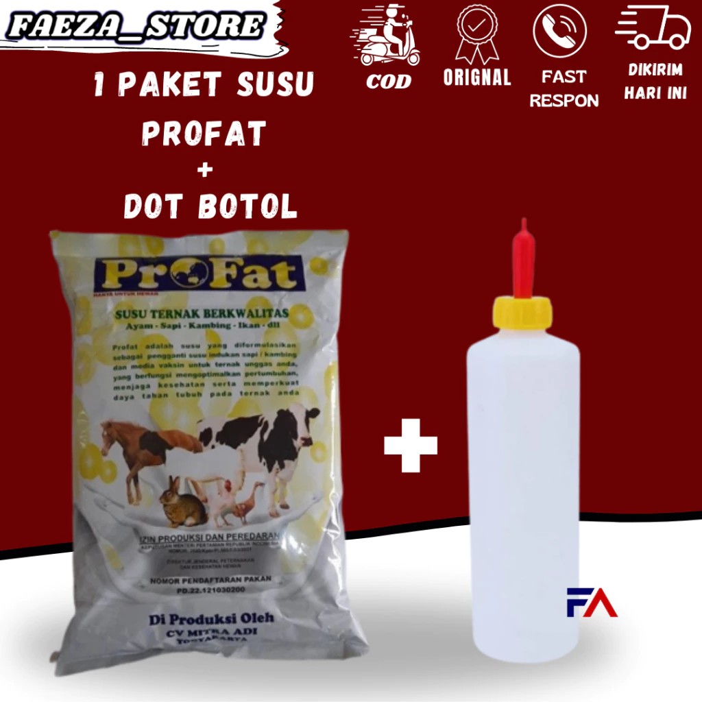 Susu Ternak Profat 1kg Untuk Sapi Kambing Ikan Ayam dan Unggas SUSU HEWAN TERNAK PROFAT 1 KG KEMASAN