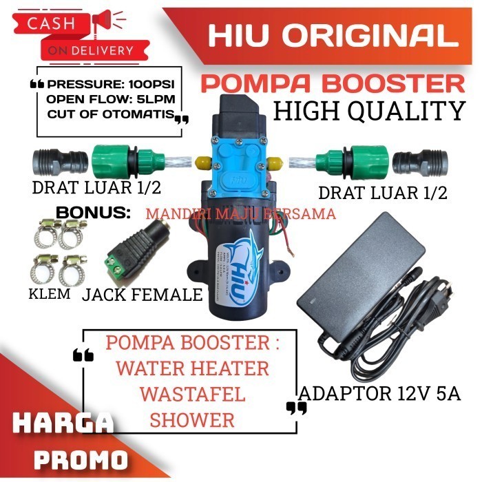 Executive PAKET POMPA DORONG WASTAFEL / WATER HEATER / SHOWER / POMPA DC
