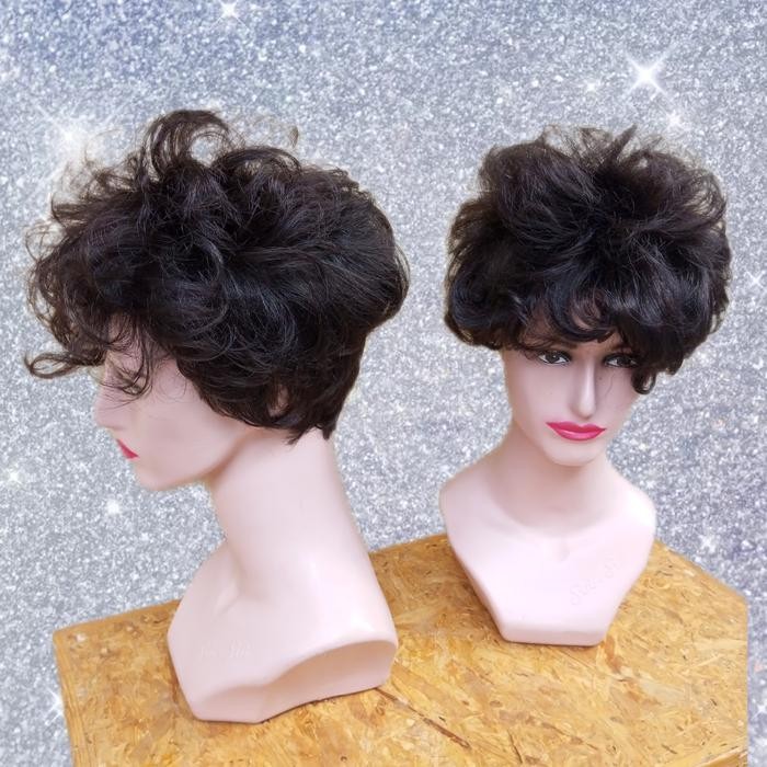 PREMIUM Wig Bob Anime Cosplay Hitam Pirang Gelombang Pendek Pria dan Wanita