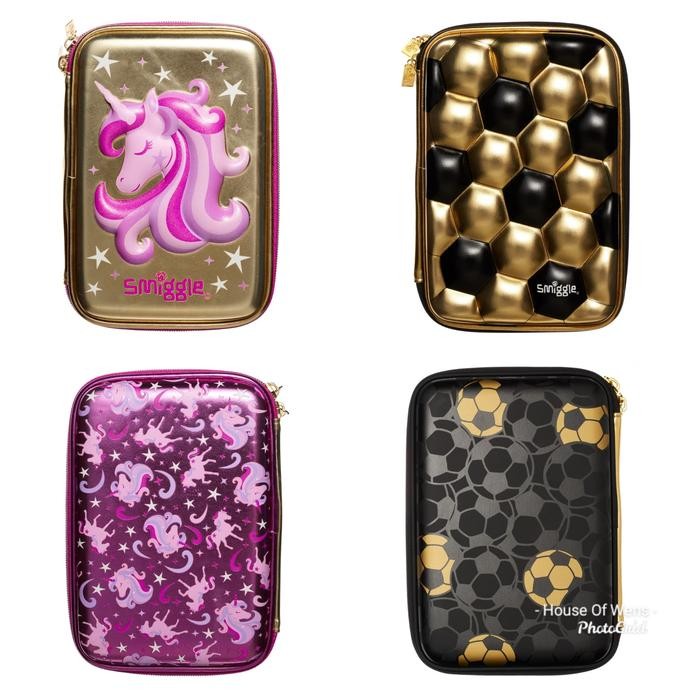 

SMIGGLE GOLD HARDTOP PENCIL CASE TEMPAT PENSIL SMIGGLE
