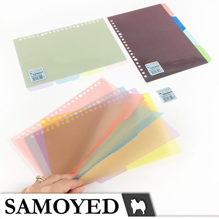 

Pembatas Transparan / Transparent Divider / Index for Binder Note / Loose Leaf A5 Samoyed DVBN-16