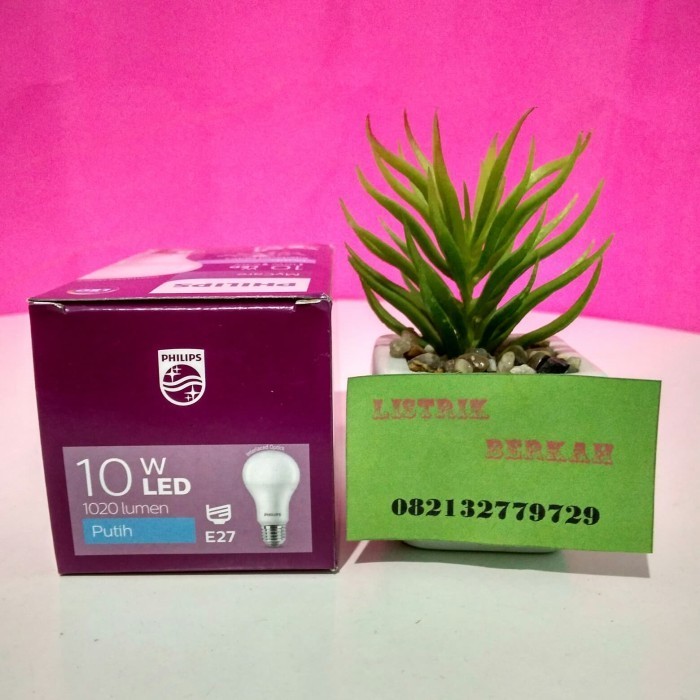 (Expert) Lampu LED Philips 10 W / Philips putih 10W /Bohlam 10 W /Bulb LED 10W