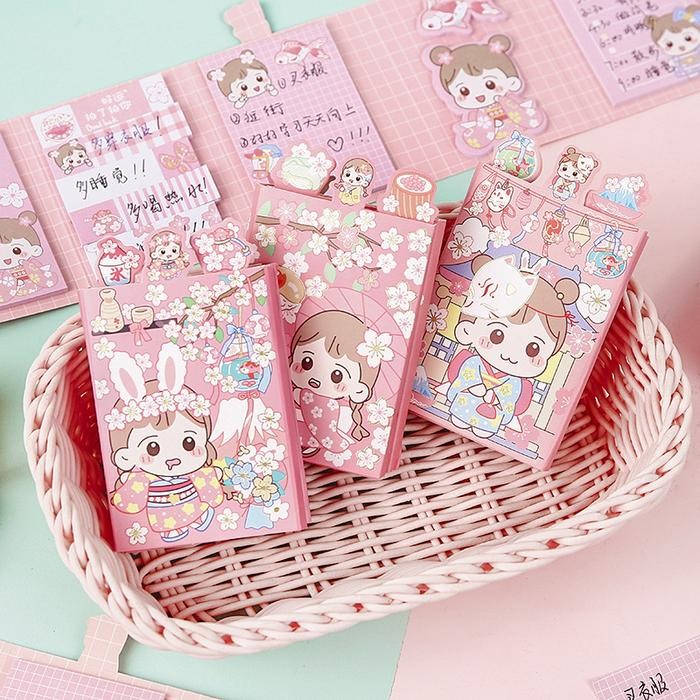 

iky Note 1 Set Karaer Lucu Japanese Pems Buku