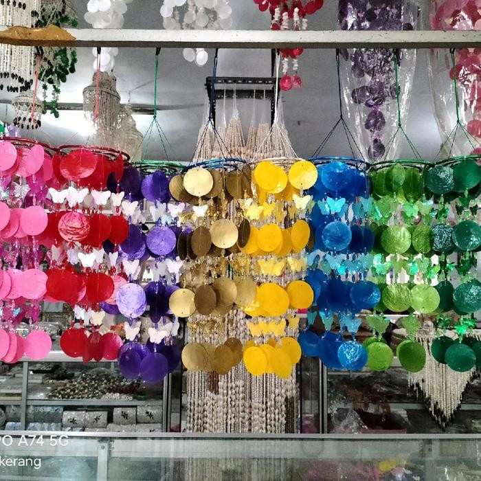 LONCENG ANGIN KERANG SIMPING KUPU WARNA