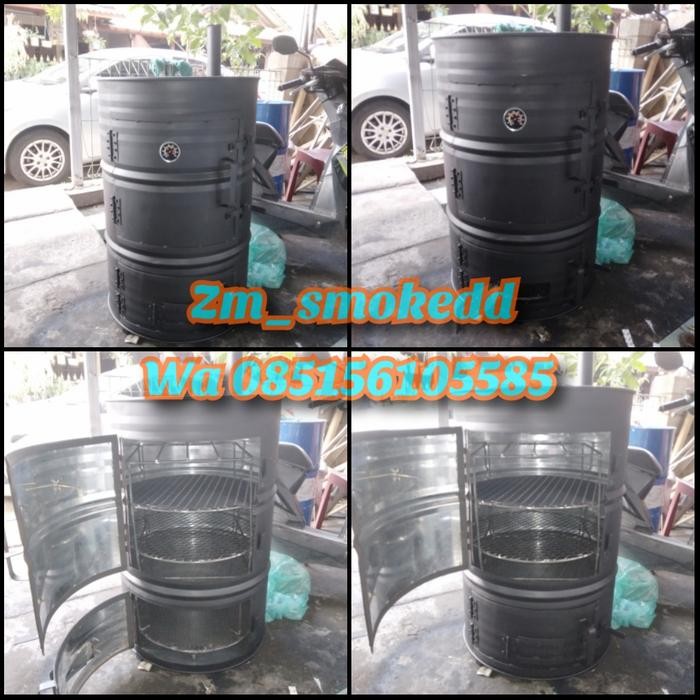 Pit Bbq Smoker Smoked Grill Toaster Alat Pengasapan Panggang Bakar Sei