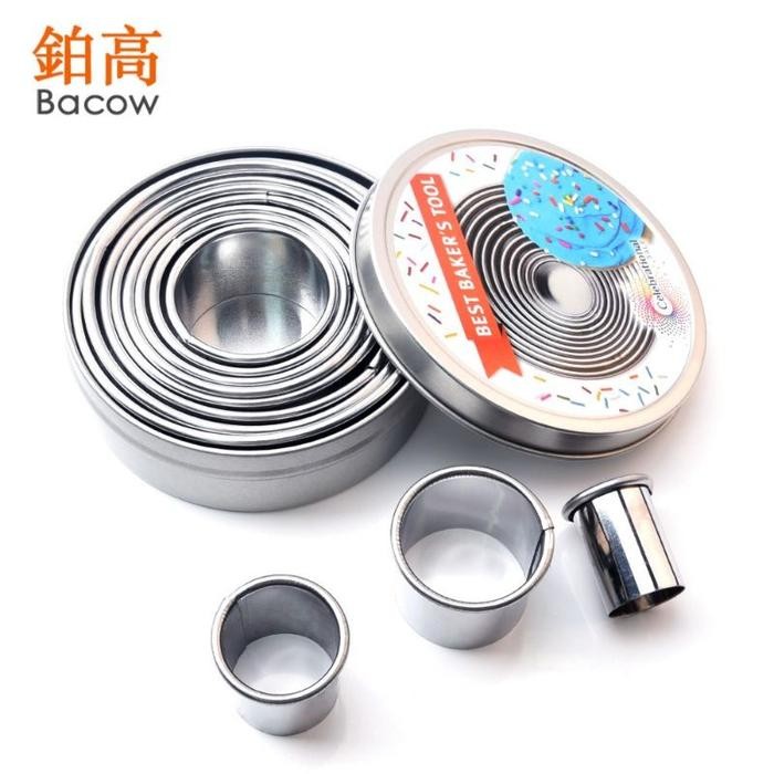

Ring Cookies Cutter Bulat Stainless Ring Cutter Cetakan Cookies 11Pcs Gratis Ongkir