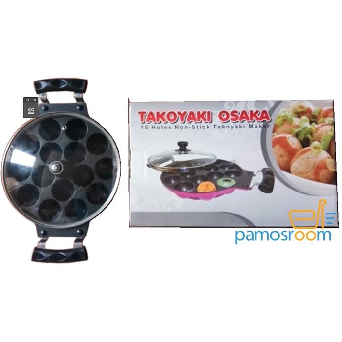 

Takoyaki Osaka Teflon 15 Lubang / Cetakan Kue Cubit Gratis Ongkir