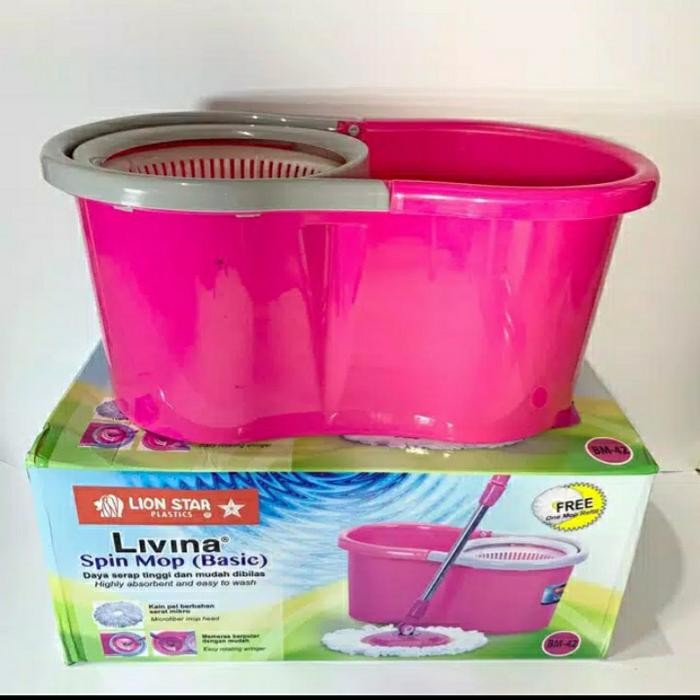 ALAT PEL LANTAI LION STAR LIVINA SPIN MOP
