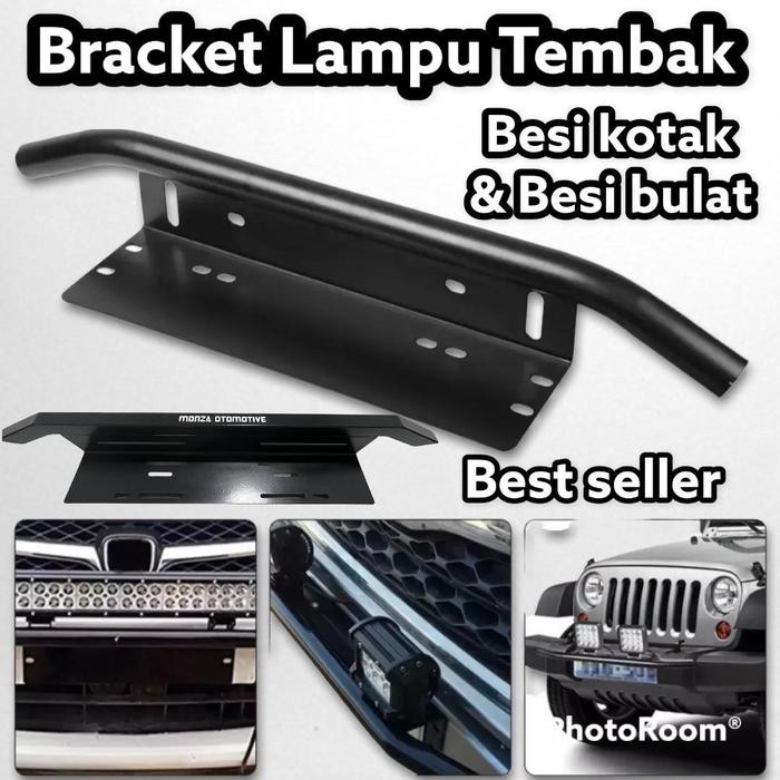 BRACKET PLAT NOMER MOBIL LAMPU TEMBAK OFFROAD
