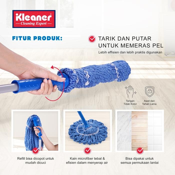 [COD] KLEANER PEL SUMBU BULAT REFILL / KAIN PEL SUMBU BULAT REFILL MICROFIBER MOP