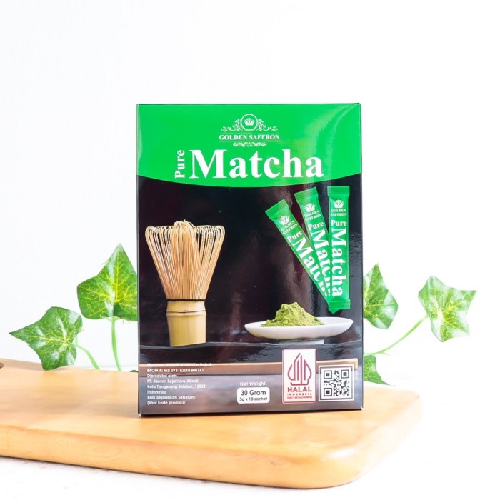 

Pure Matcha Tea Japanese Premium Matcha Bubuk - Golden Saffron