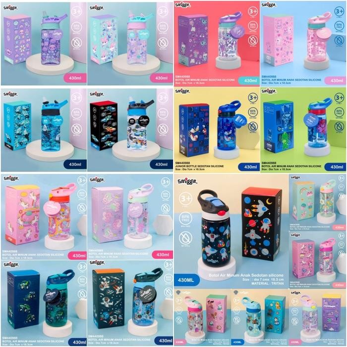 BOTOL MINUM WATEOTTLE SMIGGLE SEDOTAN SILIKON 430ML DAN 750ML