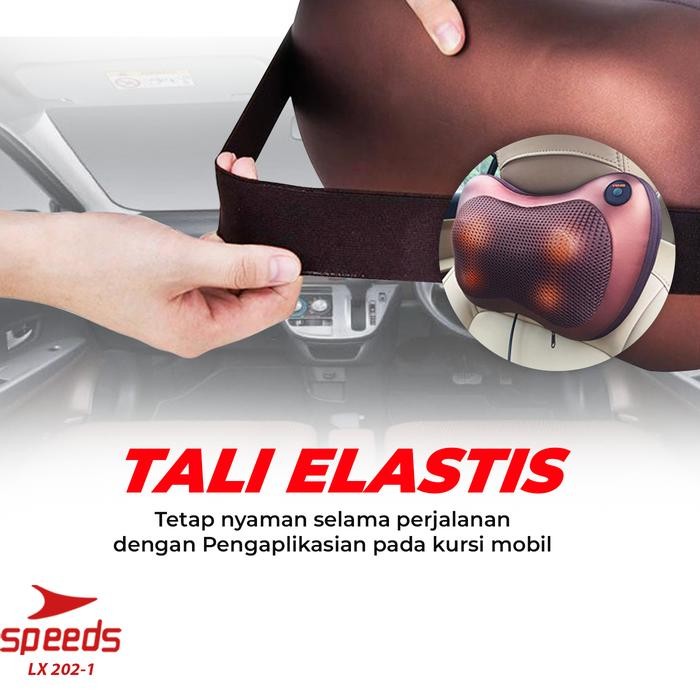 [Speeds Living] Speeds Bantal Pijat 8 Bola 3In1 Alat Pijat Elektrik Relaksasi Leher Getar