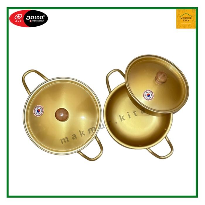 PANCI KOREA RAMYUN 18 20 CM ALUMINIUM JAWA MASPION / PANCI EMAS RAMYEON