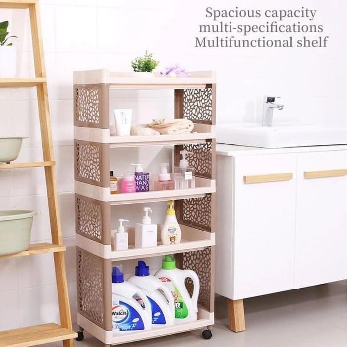 RAK APARTEMEN PLASTIK 4 SUSUN ELCO / RAK 4 SUSUN