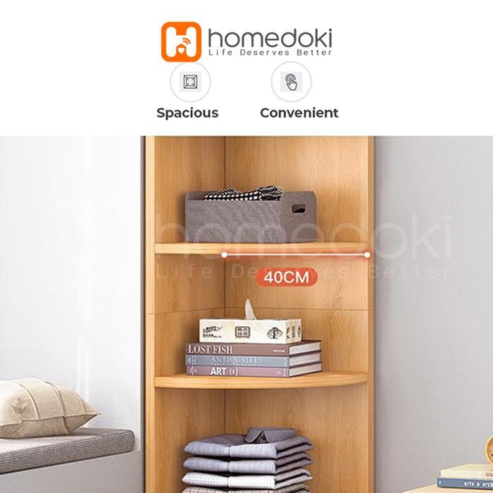 RAK SUDUT BESAR RAK MINIMALIS KAYU SERBAGUNA RAK BUKU MULTIFUNGSI