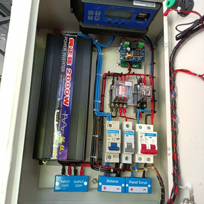 Paket Box Panel Plts 2000W Psw Ats Solar Panel Surya E Sine Wave