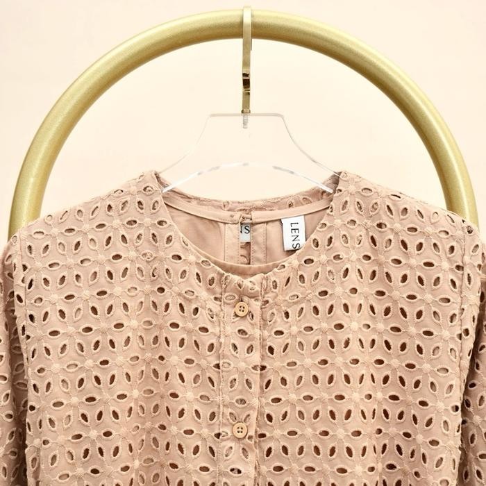 Gamis Wanita Brukat Hawa Coklat