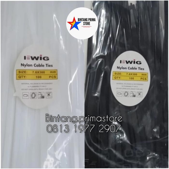 

Kabel Ties / Kabel Tis 300X7.6Mm / Uk. 30Cm Tebal 7.6Mm Hitam / Putih