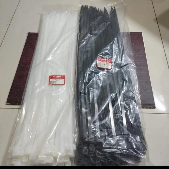 

Kabel Ties / Cable Ties Merk Fort Atau Sunlux 9X550 Putih Hitam 55Cm