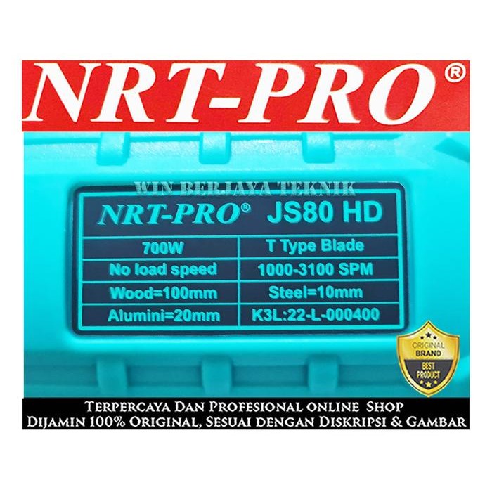 NRT PRO JS 80 HD JIG SAW MESIN GERGAJI TRIPLEK JIGSAW NRT PRO JS80 HD
