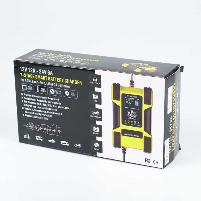 FOXSUR CHARGER AKI KENDARAAN 105W 12-24V 12A 200AH