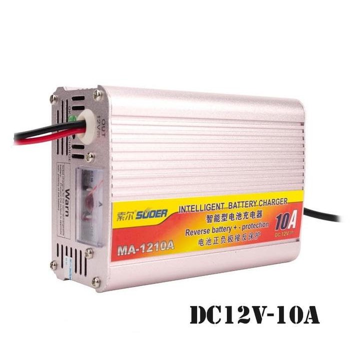 CHARGER AKI/ACCU 12V 10A OTOMATIS SUOER,BATERAY CARGER SUOER 10 A