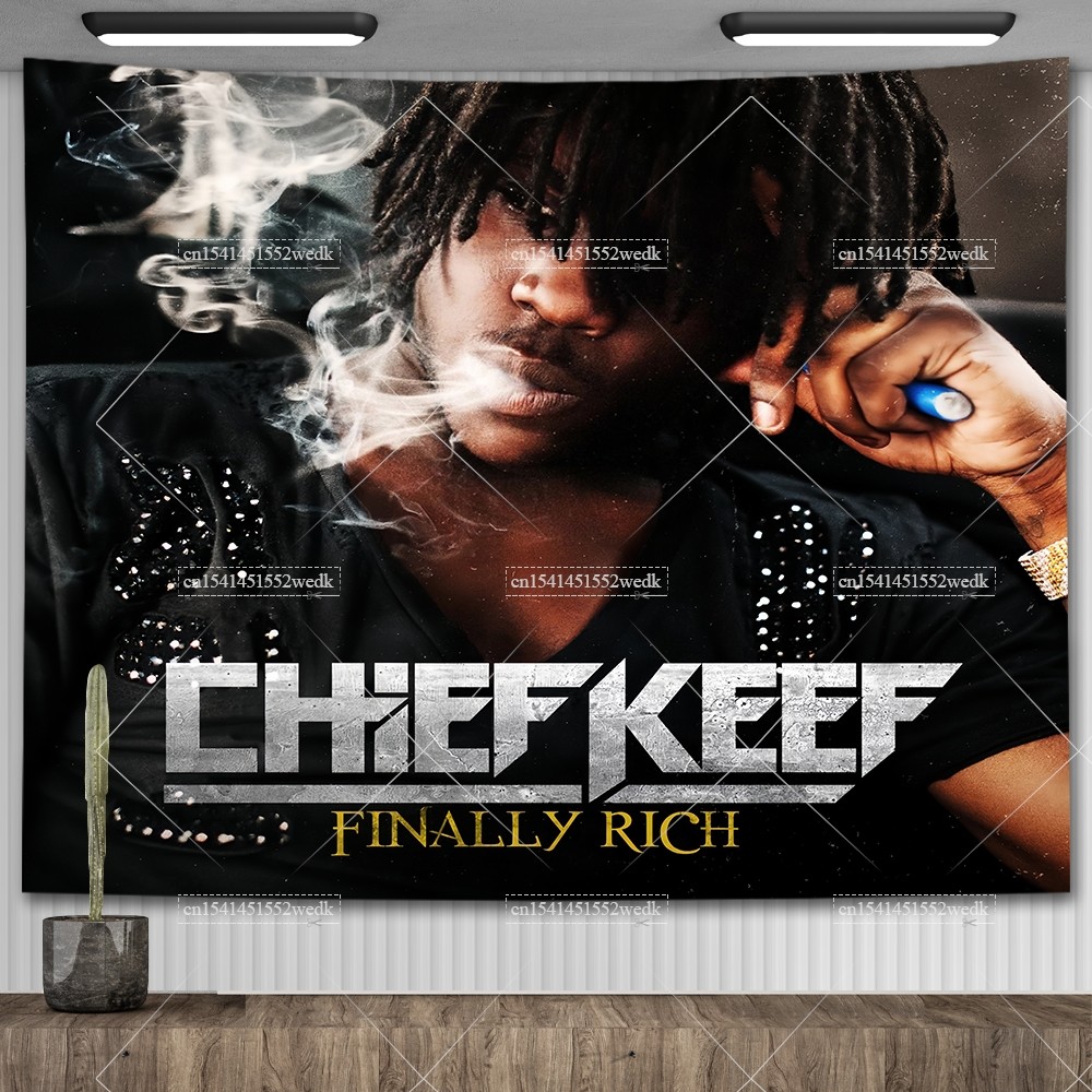 Chief Keef Finally Rich Album Tapestry Wall Decor Flags Aesthetic Living Room Decorations Hip Pop