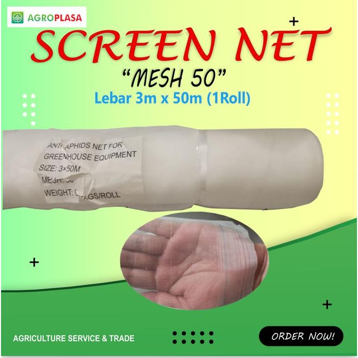 Screen Net Mesh 50 Lebar 3m insect net Kode 721