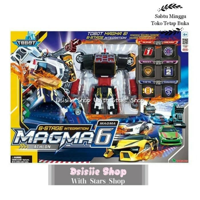 Mainan Robot Anak Tobot Fure Athlon Magma 6 / Robot 6 Cars