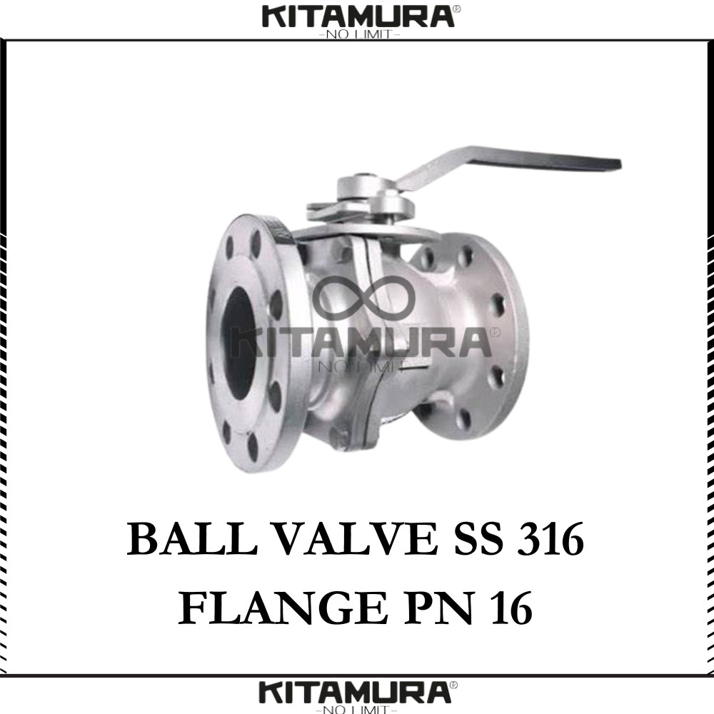 6" Stop Kran Ball Valve Stainless Steel 316 Type Flange PN 16 Size 6 Inch
