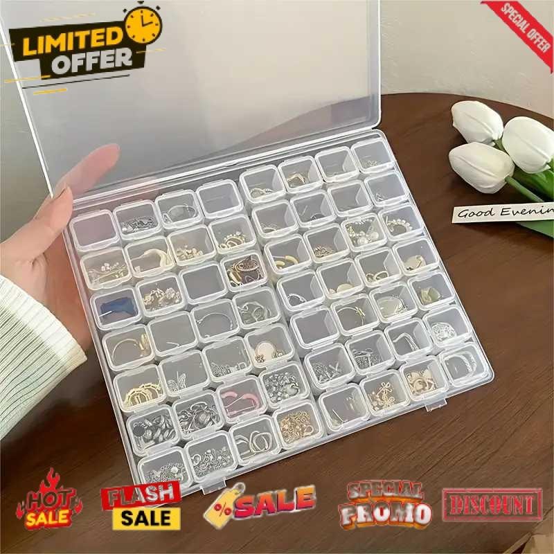 

Termurah Kotak Perhiasan Aksesoris Plastic Storage Jewelry Box 56 Grid - DR56 Diskon