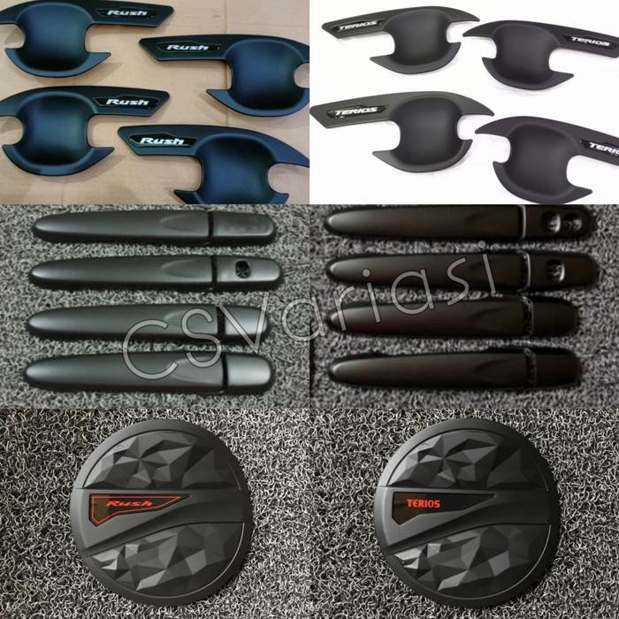 Paket Outer Handle Tank Cover Rush Terios 2021 Gr Sport Hitam Chrome