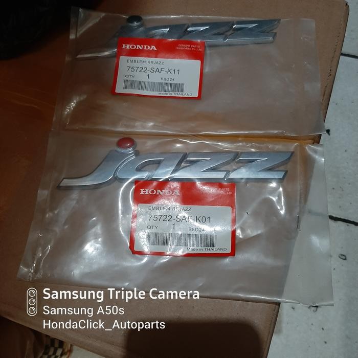 Embelm Logo " Jazz " Honda Jazz Gd3 Vtec / Idsi