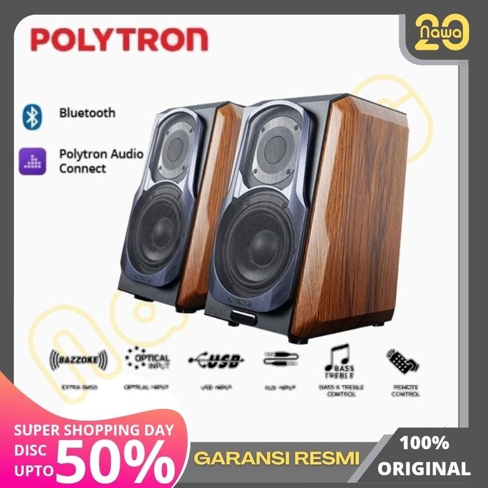 Polytron Hifi Audivo Phs 6A Speaker Aktif Phs6A Audio Bookshelf Phs-6A