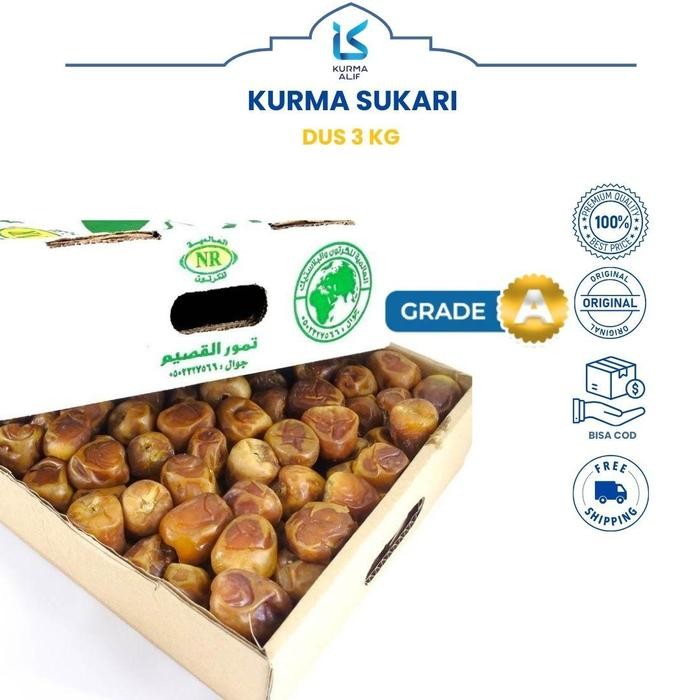 

Kurma Sukari Asli Grade A 3 Kg Oleh-Oleh Haji Dan Umroh