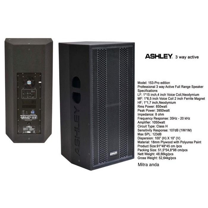 Speaker Ashley 3 Way Aktif 153 Edition