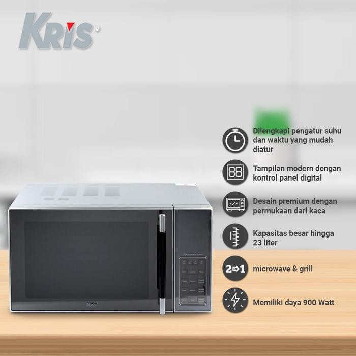 AZKO Kris 23 Ltr Microwave Oven Digital - Silver