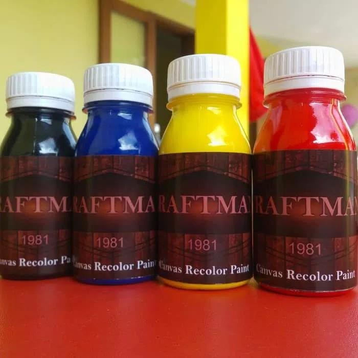 

TERBARU Cat recolor canvas kanvas tekstil lukis sepatu tas jaket pewarna pakai