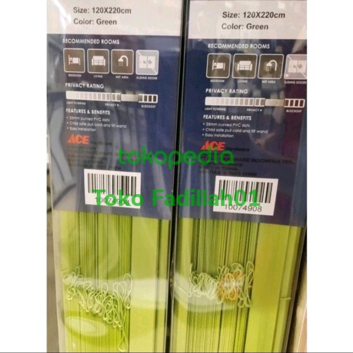 KRIS FORHOM Venetian Blind 120x220 cm pvc / Tirai Gulung Pvc 120x220cm